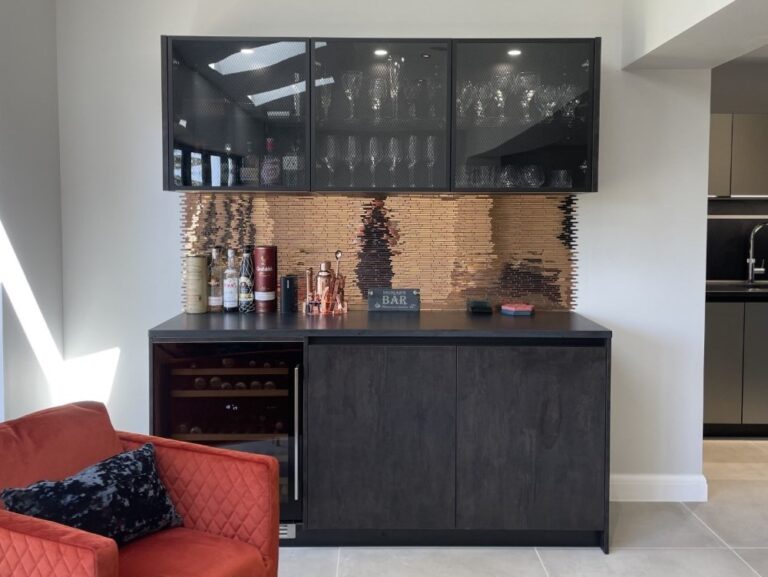 Schuller Flamed Oak & Steel Effect