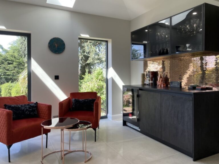 Schuller Flamed Oak & Steel Effect