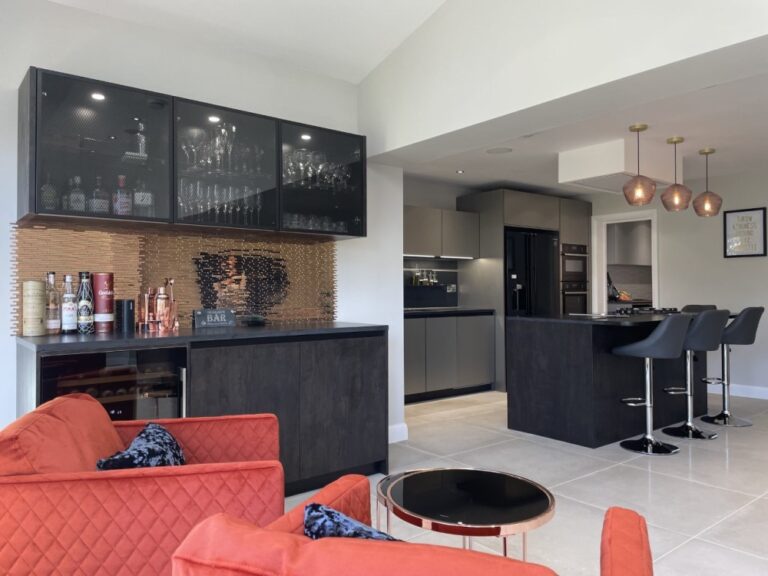 Schuller Flamed Oak & Steel Effect